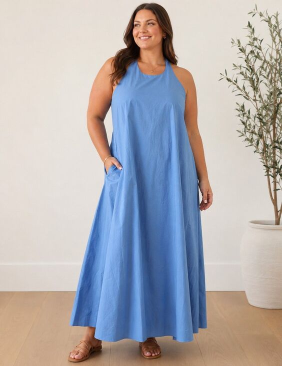 Pomander Place Dresses & Skirts - Tuckernuck Pomander Place Breakers Blue Lyle Halter Dress NEW XXL 2XL